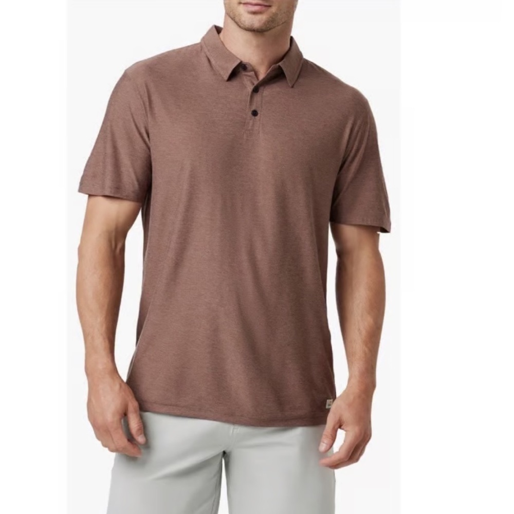 Vuori Men's Strato Tech Polo in brown Size XL